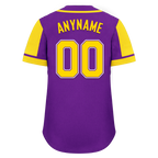Custom Purple Yellow Raglan Sleeves Personalized Authentic Baseball Jersey BSBJ01-D017172