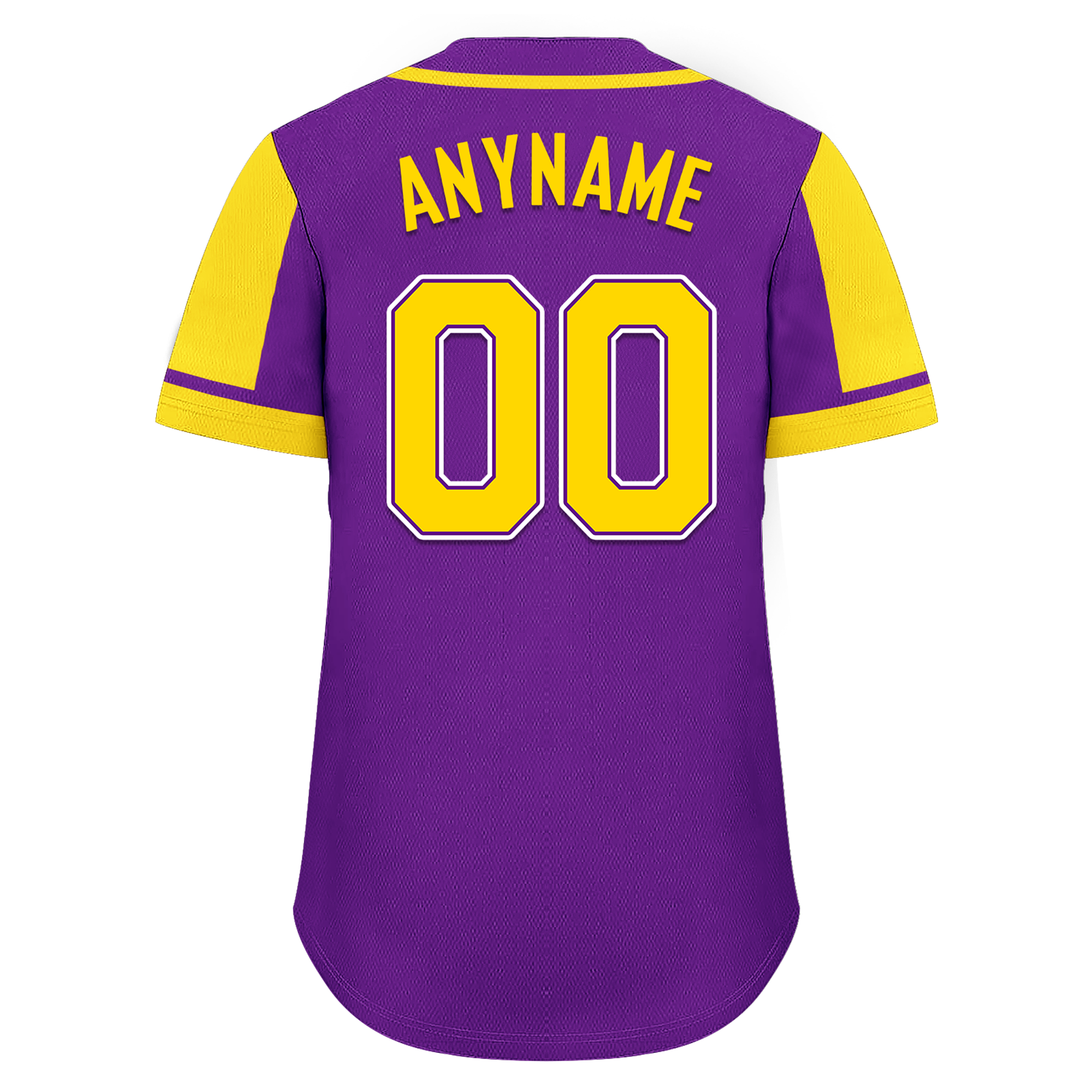 Custom Purple Yellow Raglan Sleeves Personalized Authentic Baseball Jersey BSBJ01-D017172