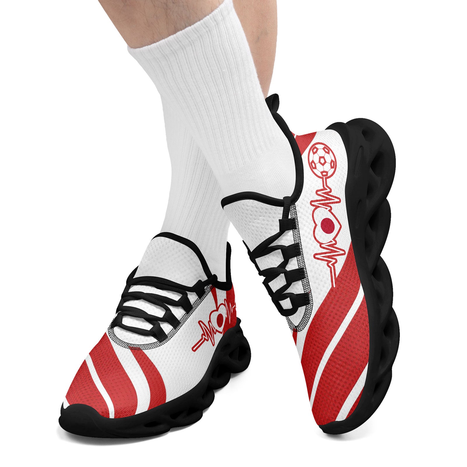 Custom Japan 2026 World Cup Sneakers DIY Country Flag Running Shoes Lightweight Sport Shoes Gift for Football Fans Personalized Team Name and Logo FN003-F025044-9