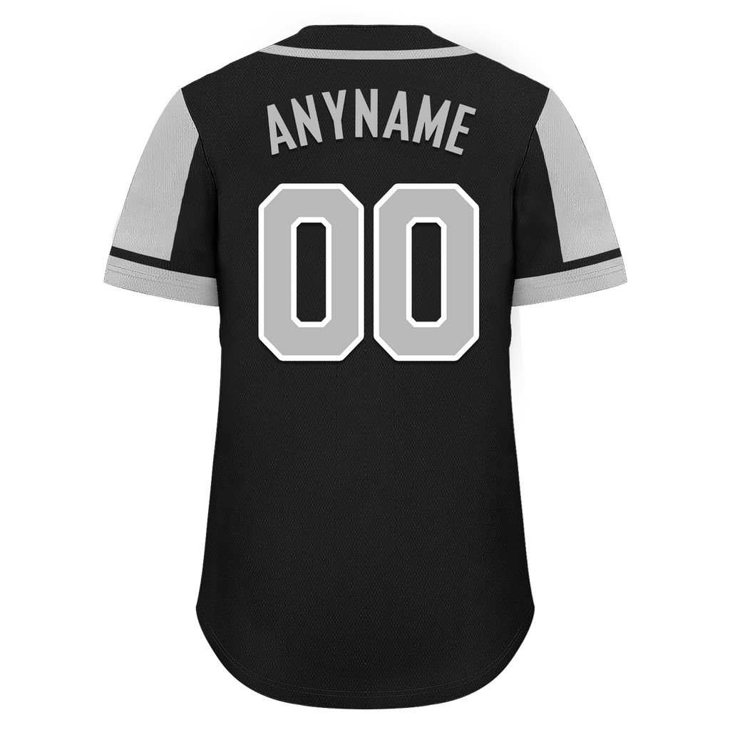 Custom Black Gray Raglan Sleeves Personalized Authentic Baseball Jersey BSBJ01-D017175