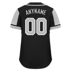 Custom Black Gray Raglan Sleeves Personalized Authentic Baseball Jersey BSBJ01-D017175