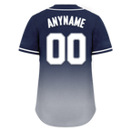 Custom Blue Grey Fade Fashion Personalized Authentic Baseball Jersey BSBJ01-D0a70b8