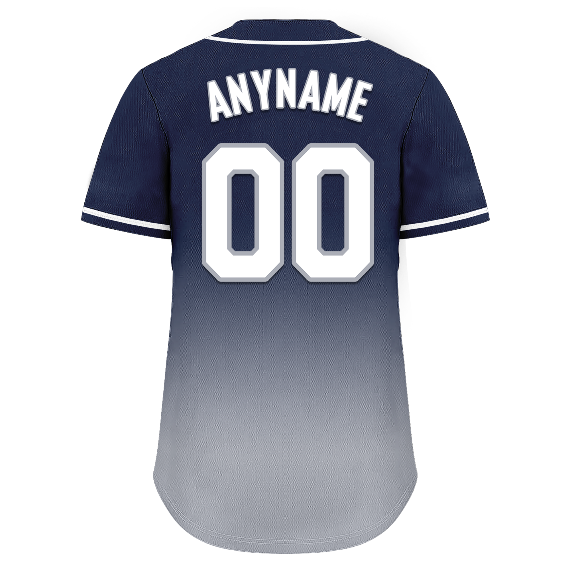 Custom Blue Grey Fade Fashion Personalized Authentic Baseball Jersey BSBJ01-D0a70b8