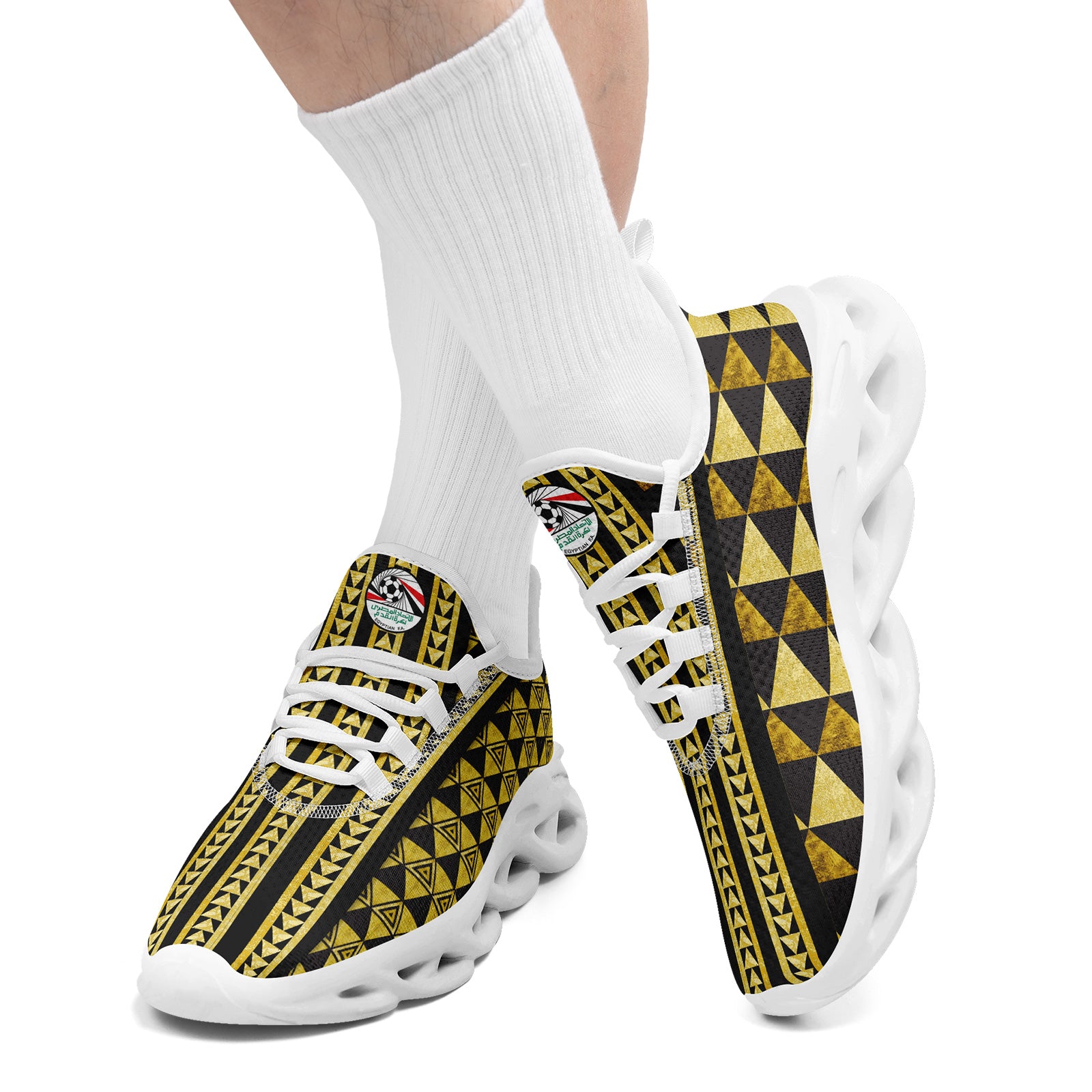 Custom Egypt 2026 World Cup Sneakers DIY Country Flag Running Shoes Lightweight Sport Shoes Gift for Football Fans Personalized Team Name and Logo FN003-F020041-4
