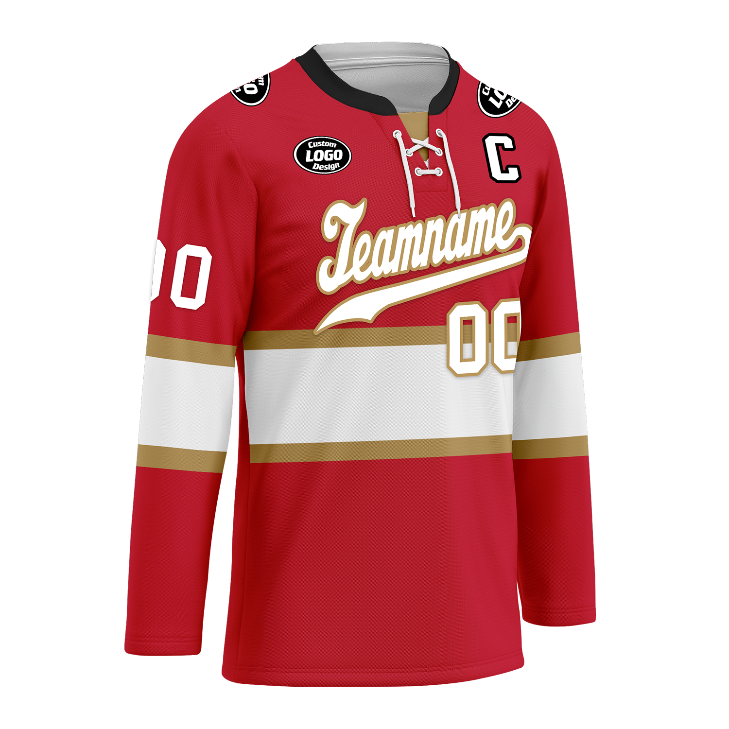 Custom Red White Personalized Hockey Jersey HCKJ01-D0a70ae