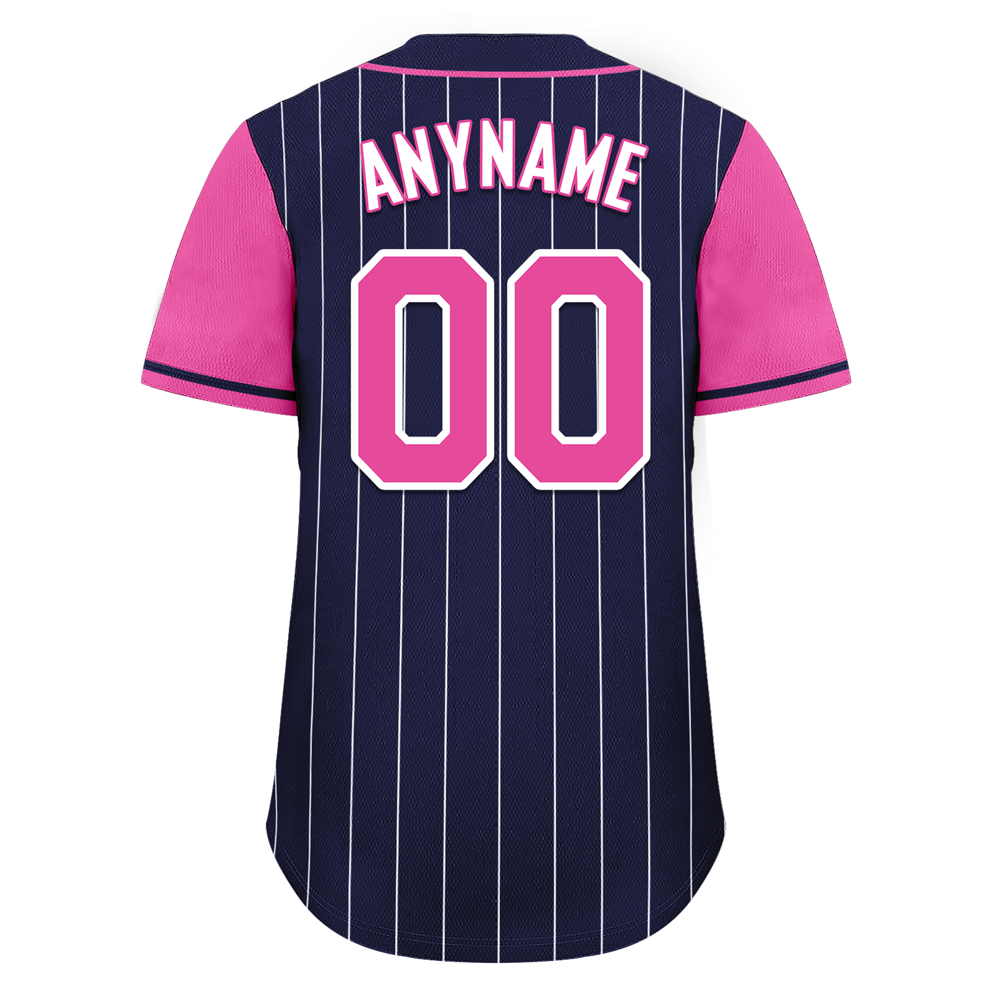 Custom Blue Pink Stripe Fashion Personalized Authentic Baseball Jersey BSBJ01-D017227