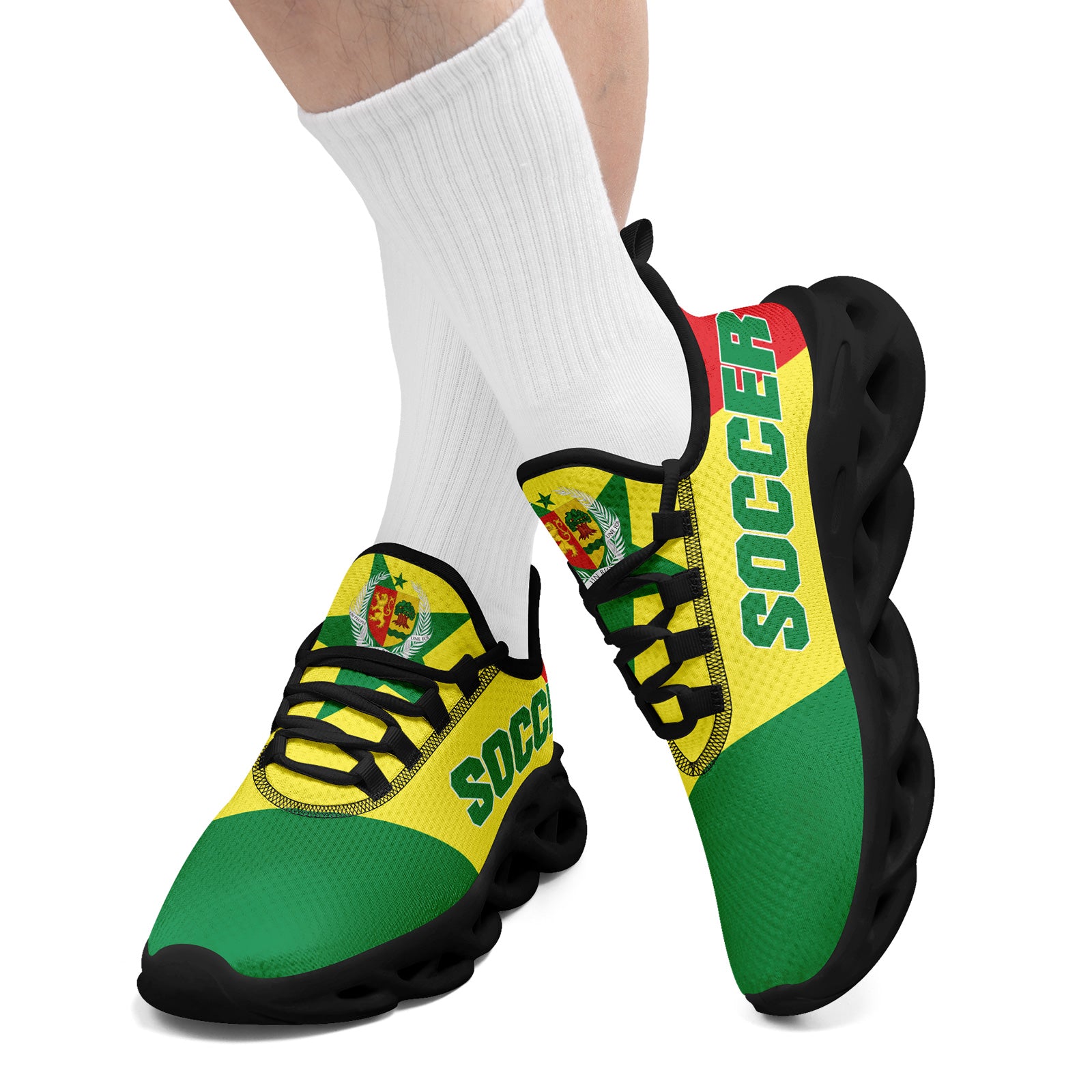 Custom Senegal 2026 World Cup Sneakers DIY Country Flag Running Shoes Lightweight Sport Shoes Gift for Football Fans Personalized Team Name and Logo FN003-F009094-3