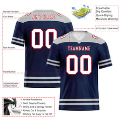 Custom New England Personalized Authentic Football Jersey FBJ02-E0607-3
