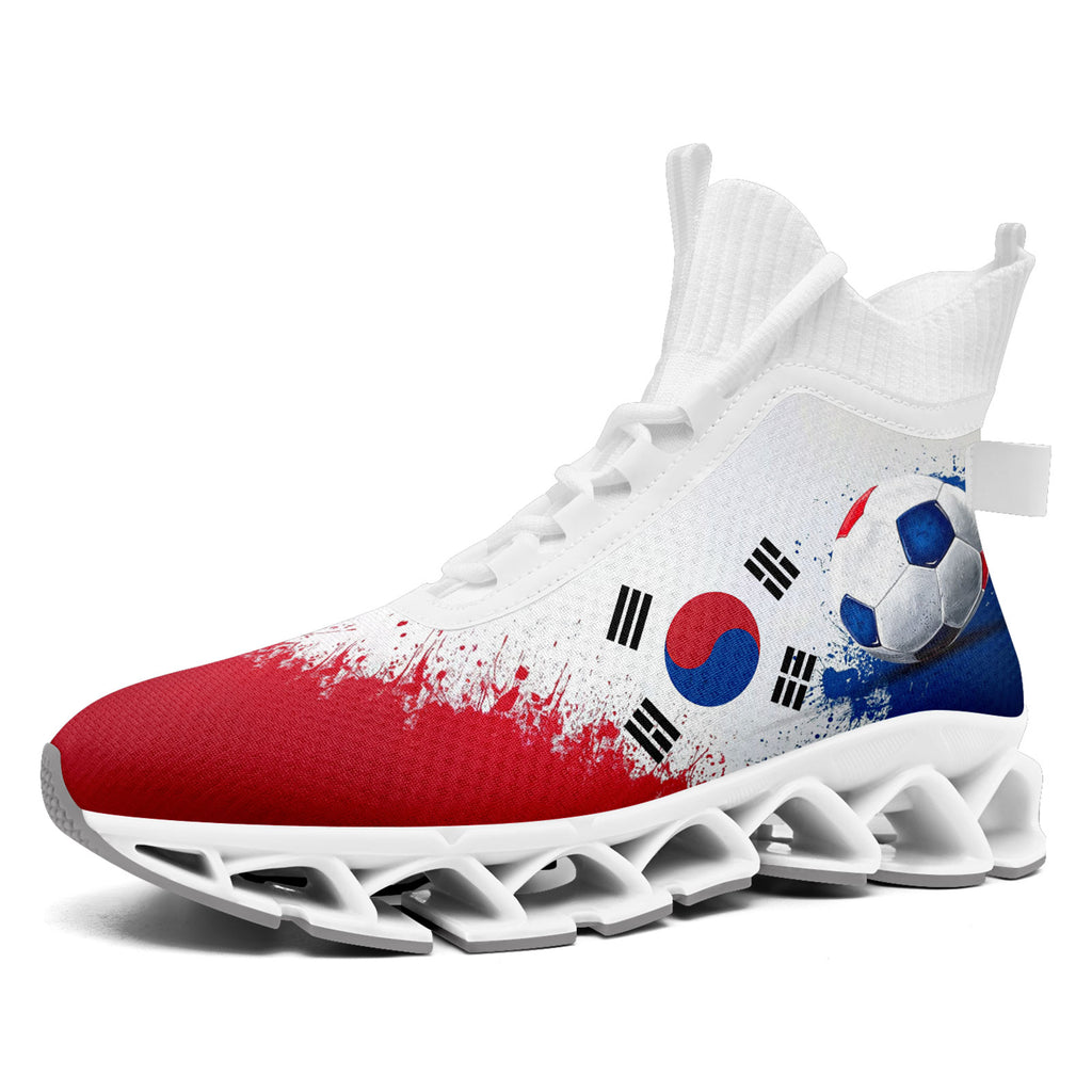 Custom South Korea 2026 World Cup Sneakers DIY Country Flag Running Shoes Lightweight Sport Shoes Gift for Football Fans Personalized Team Name and Logo FN029XD-F009084-1