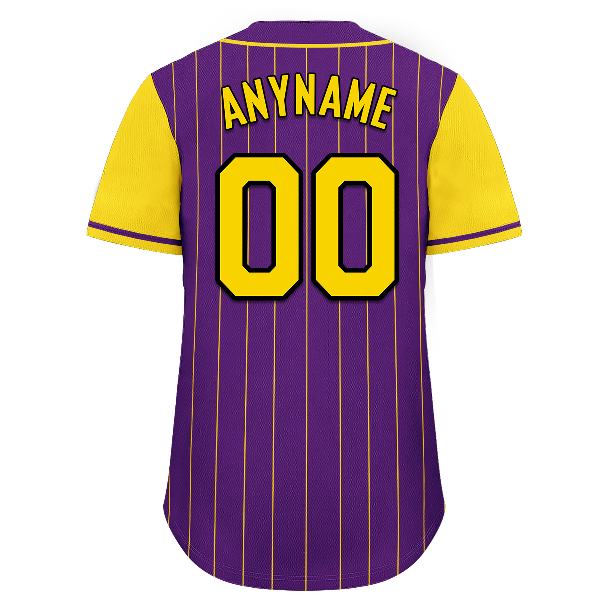 Custom Purple Gold Stripe Fashion Personalized Authentic Baseball Jersey BSBJ01-D017220