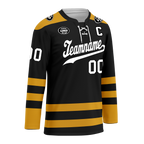 Custom Black Yellow Personalized Hockey Jersey HCKJ01-D0a70ee