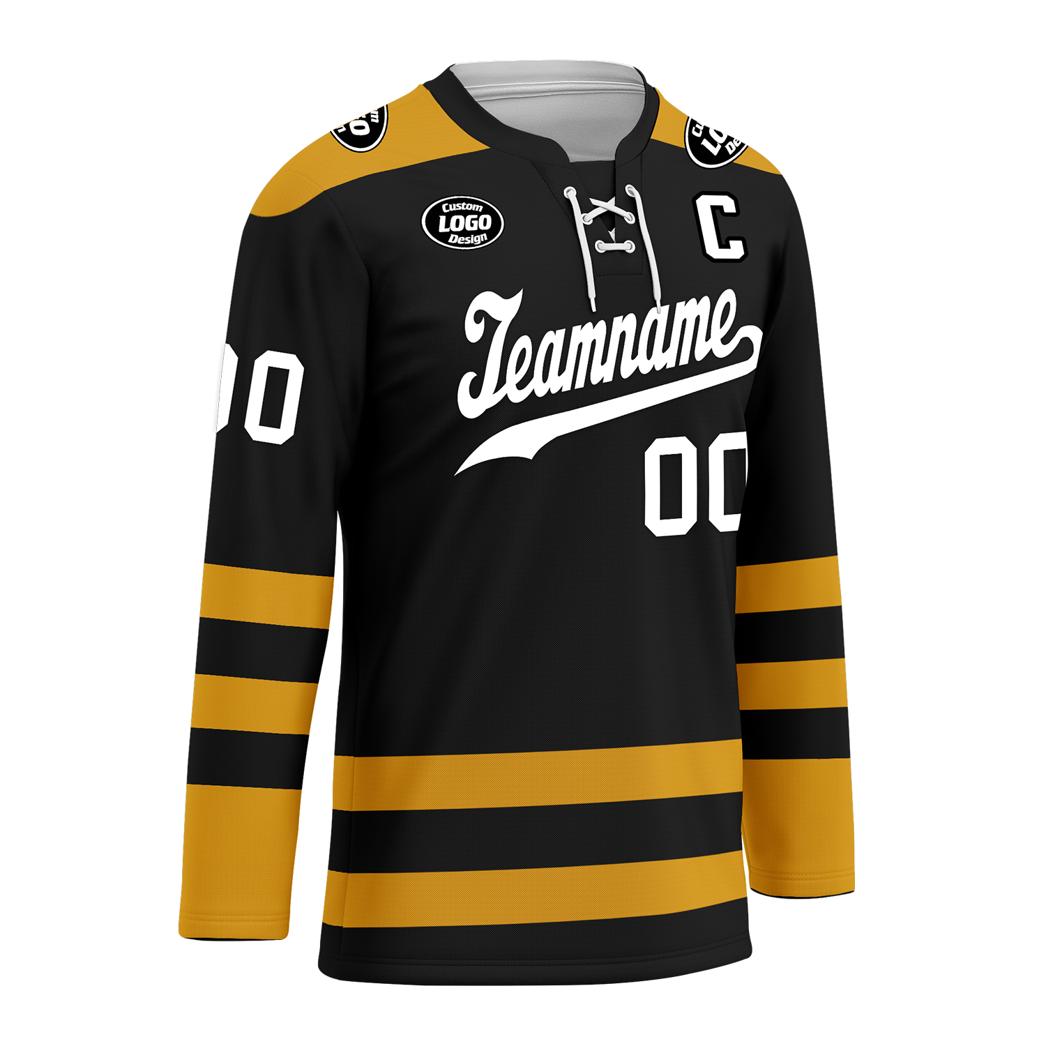 Custom Black Yellow Personalized Hockey Jersey HCKJ01-D0a70ee