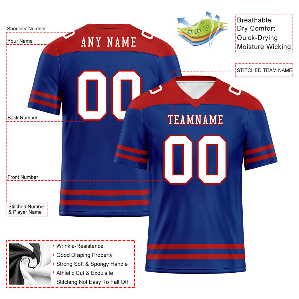 Custom New York Personalized Authentic Football Jersey FBJ02-E0607-18