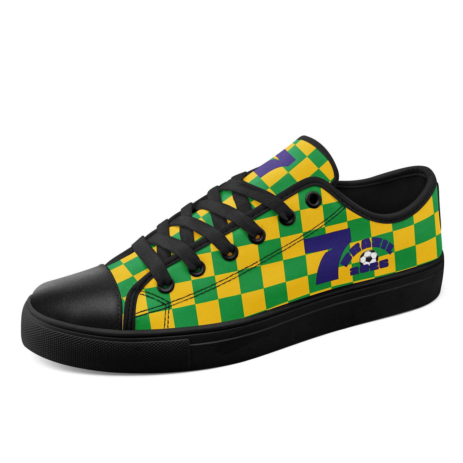 Custom 2026 World Cup Brazil Sneakers DIY Country Flag Running Shoes Lightweight Sport Shoes Gift for Football Fans Personalized Team Name and Logo FN027-F027054-4