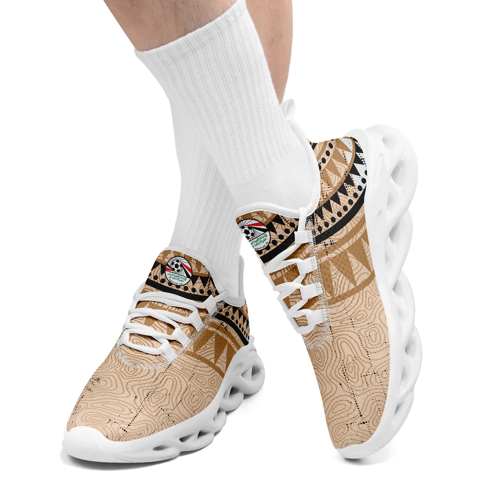 Custom Egypt 2026 World Cup Sneakers DIY Country Flag Running Shoes Lightweight Sport Shoes Gift for Football Fans Personalized Team Name and Logo FN003-F020041-5