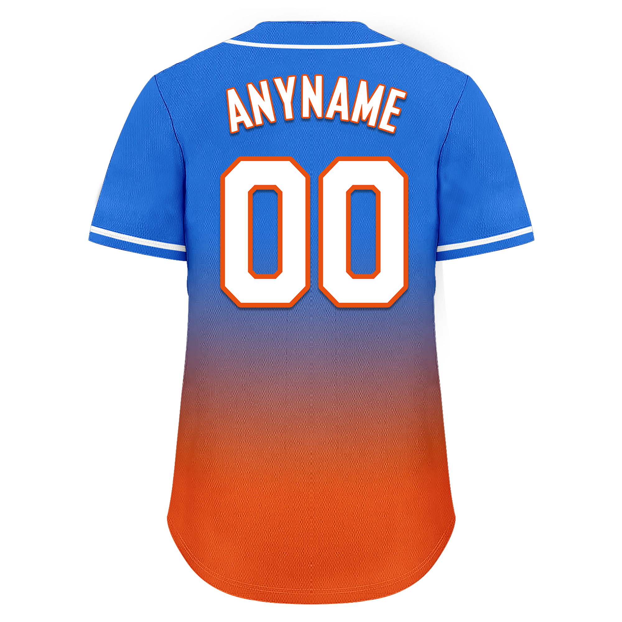 Custom Blue Orange Fade Fashion Personalized Authentic Baseball Jersey BSBJ01-D0a70b7