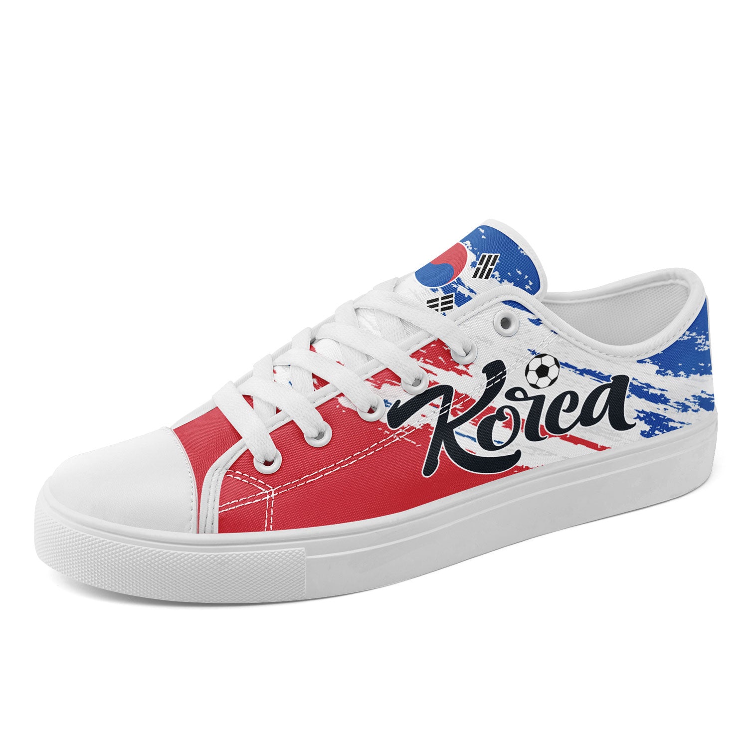 Custom South Korea 2026 World Cup Sneakers DIY Country Flag Running Shoes Lightweight Sport Shoes Gift for Football Fans Personalized Team Name and Logo FN027-F009081-2