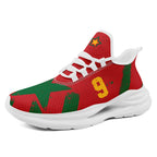 Custom Morocco 2026 World Cup Sneakers DIY Country Flag Running Shoes Lightweight Sport Shoes Gift for Football Fans Personalized Team Name and Logo FN079-F009119-10