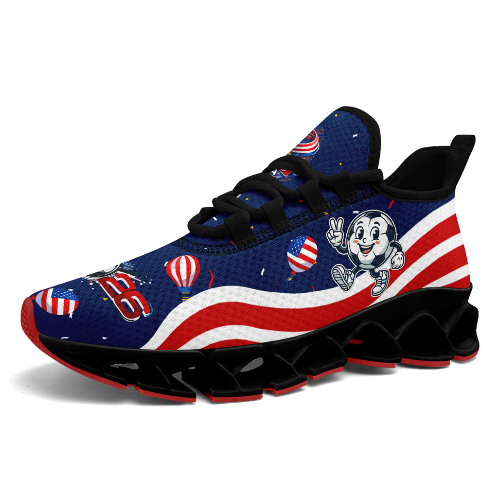 Custom United States 2026 World Cup Sneakers DIY Country Flag Running Shoes Lightweight Sport Shoes Gift for Football Fans Personalized Team Name and Logo FN003XD-F028038-3