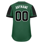 Custom Green Black Raglan Sleeves Personalized Authentic Baseball Jersey BSBJ01-D017207