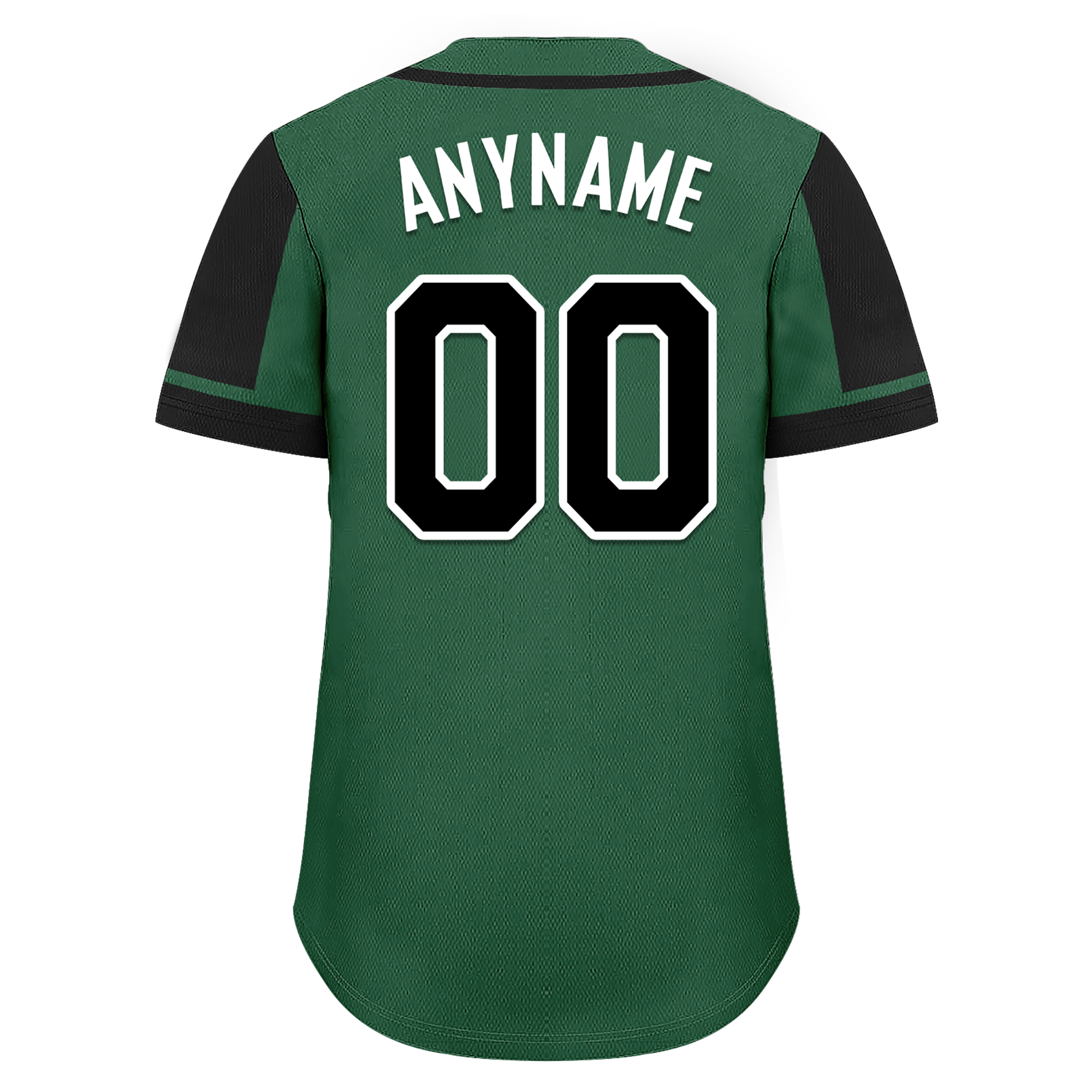 Custom Green Black Raglan Sleeves Personalized Authentic Baseball Jersey BSBJ01-D017207