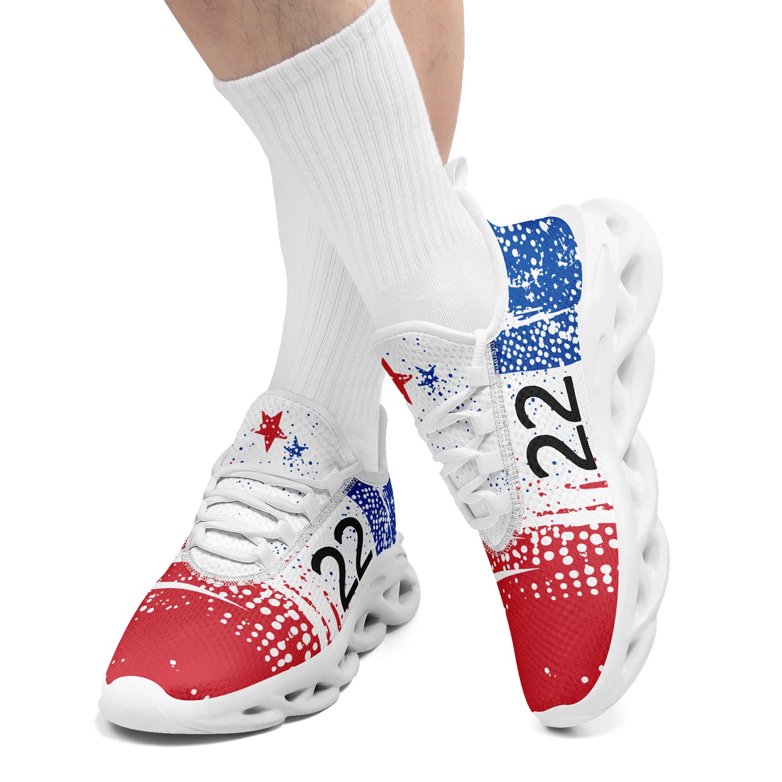 Custom South Korea 2026 World Cup Sneakers DIY Country Flag Running Shoes Lightweight Sport Shoes Gift for Football Fans Personalized Team Name and Logo FN003-F009114-8