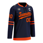 Custom Blue Orange Personalized Hockey Jersey HCKJ01-D0a70c8