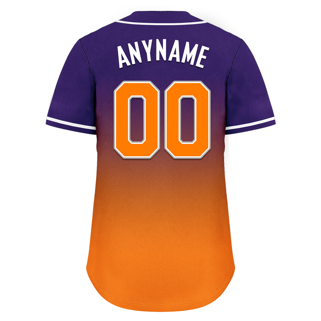 Custom Purple Orange Fade Fashion Personalized Authentic Baseball Jersey BSBJ01-D0a70de