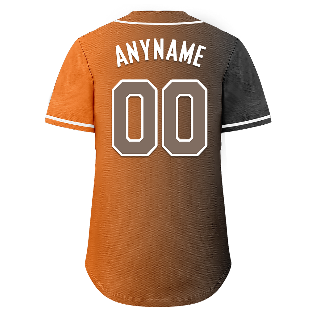 Custom Grey Orange Gradient Fashion Personalized Authentic Baseball Jersey BSBJ01-D0a7097
