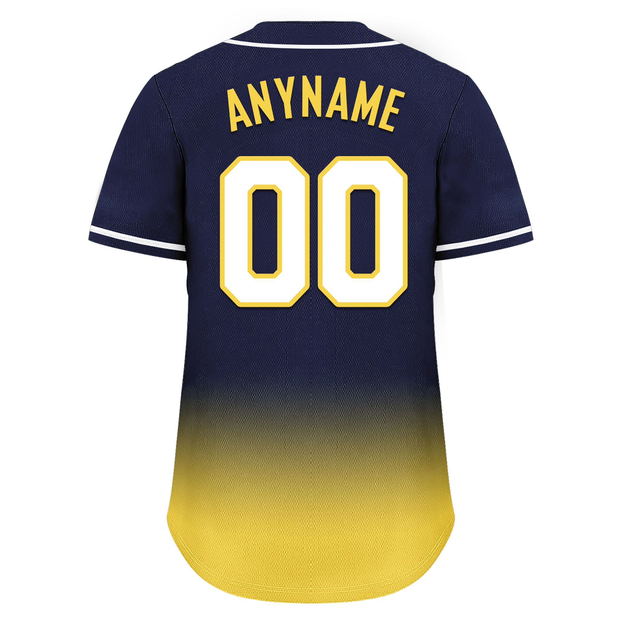 Custom Blue Yellow Fade Fashion Personalized Authentic Baseball Jersey BSBJ01-D0a70e9