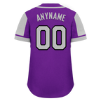 Custom Purple Gray Raglan Sleeves Personalized Authentic Baseball Jersey BSBJ01-D017173