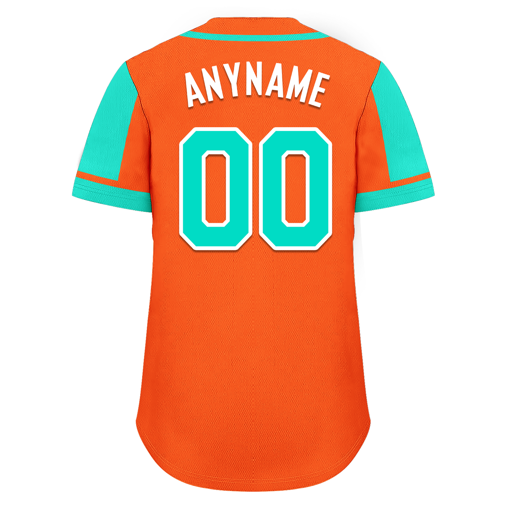 Custom Orange Cyan Raglan Sleeves Personalized Authentic Baseball Jersey BSBJ01-D017193