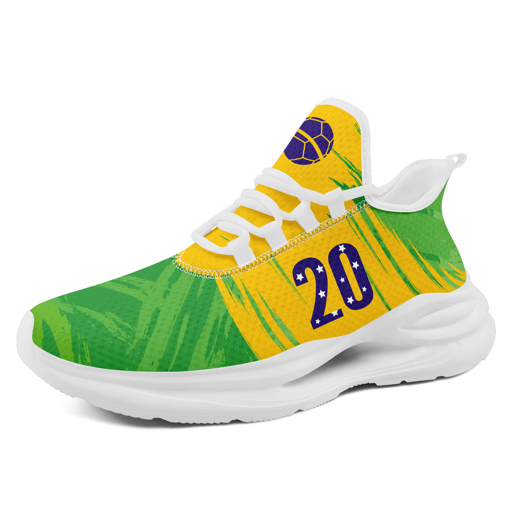 Custom 2026 World Cup Brazil Sneakers DIY Country Flag Running Shoes Lightweight Sport Shoes Gift for Football Fans Personalized Team Name and Logo FN079-F027080-8