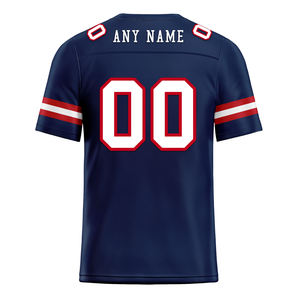 Custom Blue Classic Style Personalized Authentic Football Jersey FBJ02-bd0a70b0