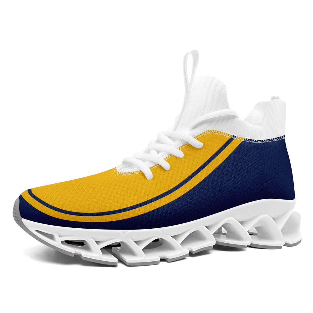 Custom Navy Yellow Maxsoul Shoes Personalized Sneaker FN030XD-D020388-13