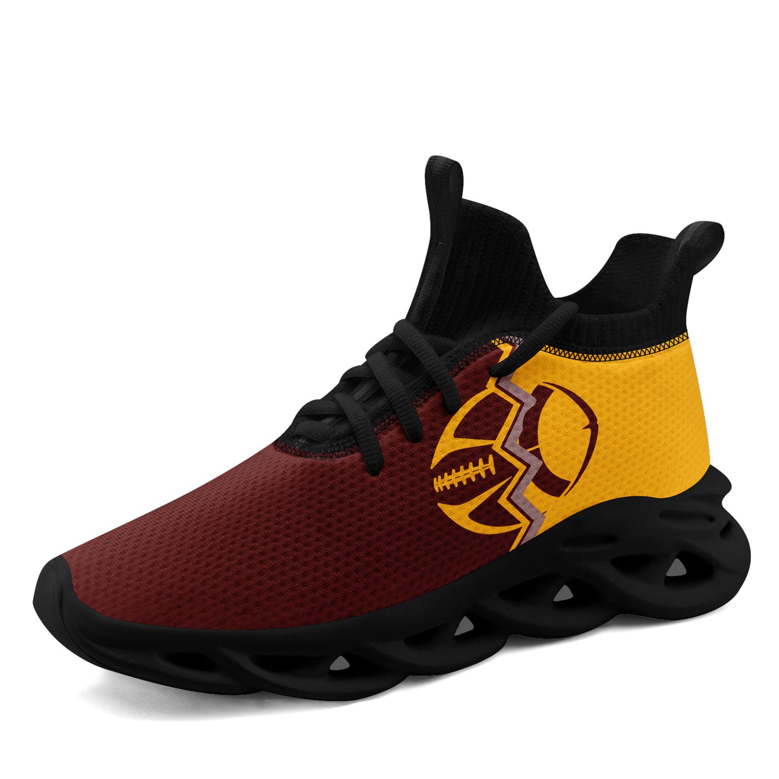 Custom Yellow Red Washington MaxSoul Shoes and Hat Combo Offer Personalized Combo ZH-D028017-16