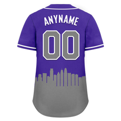 Custom Purple Gray City Edition Personalized Authentic Baseball Jersey BSBJ01-D017137