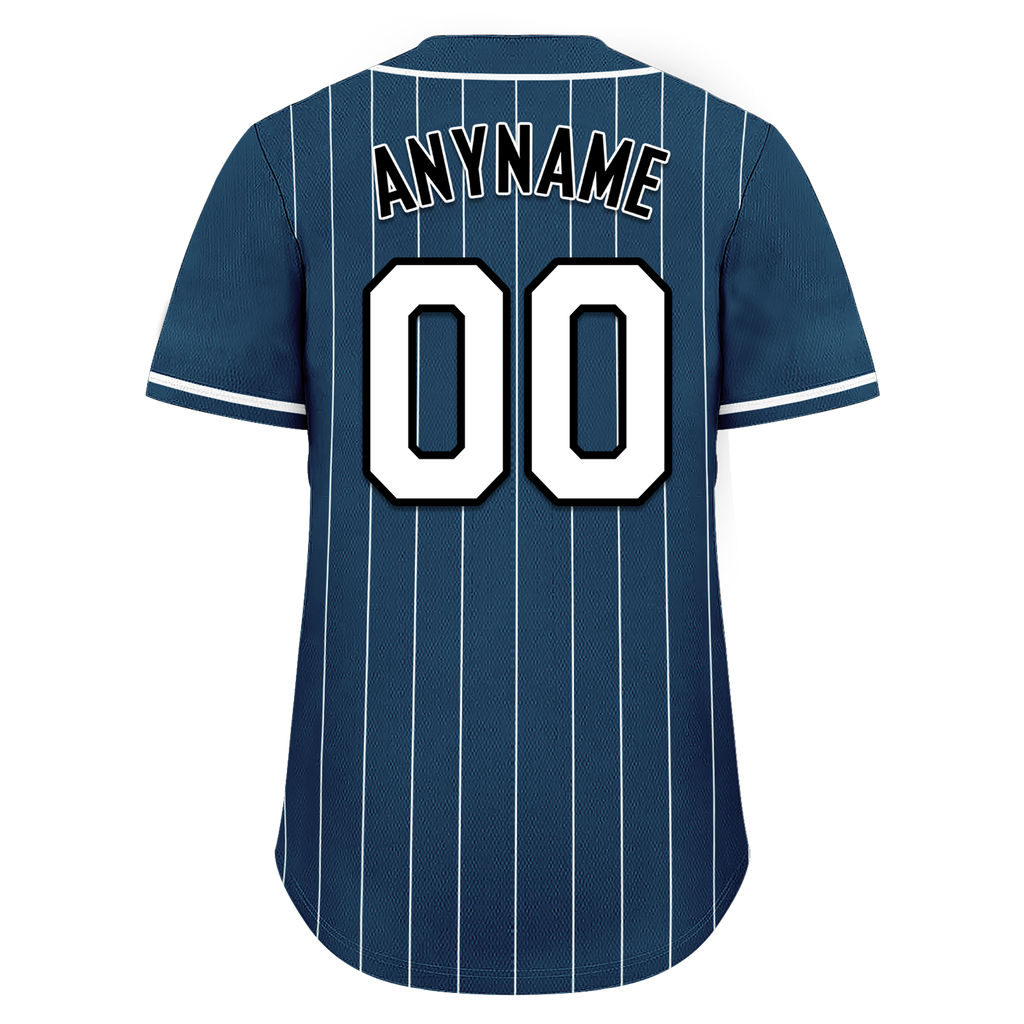 Custom Blue Stripe Fashion Personalized Authentic Baseball Jersey BSBJ01-D017258