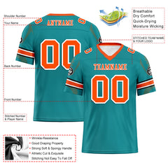 Custom Light Green Miami Personalized Authentic Football Jersey FBJ02-D025033-25