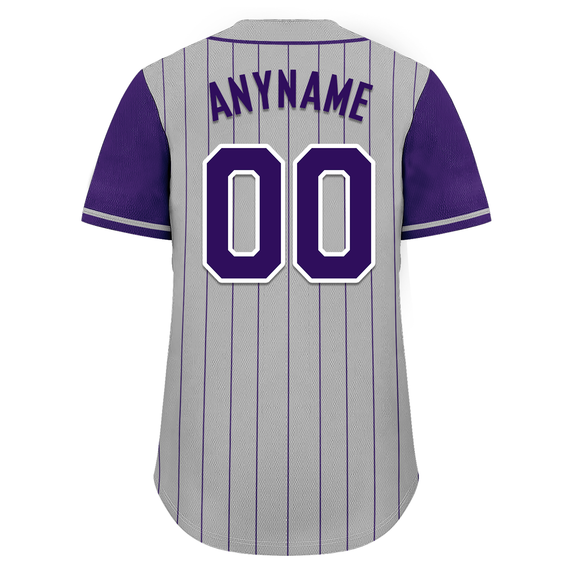 Custom Gray Purple Stripe Fashion Personalized Authentic Baseball Jersey BSBJ01-D017253