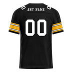 Custom Black Yellow Pittsburgh Personalized Authentic Football Jersey FBJ02-E0601-13