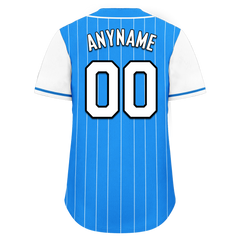 Custom Blue White Stripe Fashion Personalized Authentic Baseball Jersey BSBJ01-D017214