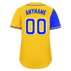 Custom Blue Yellow Skull Fashion Personalized Authentic Baseball Jersey BSBJ01-D017157