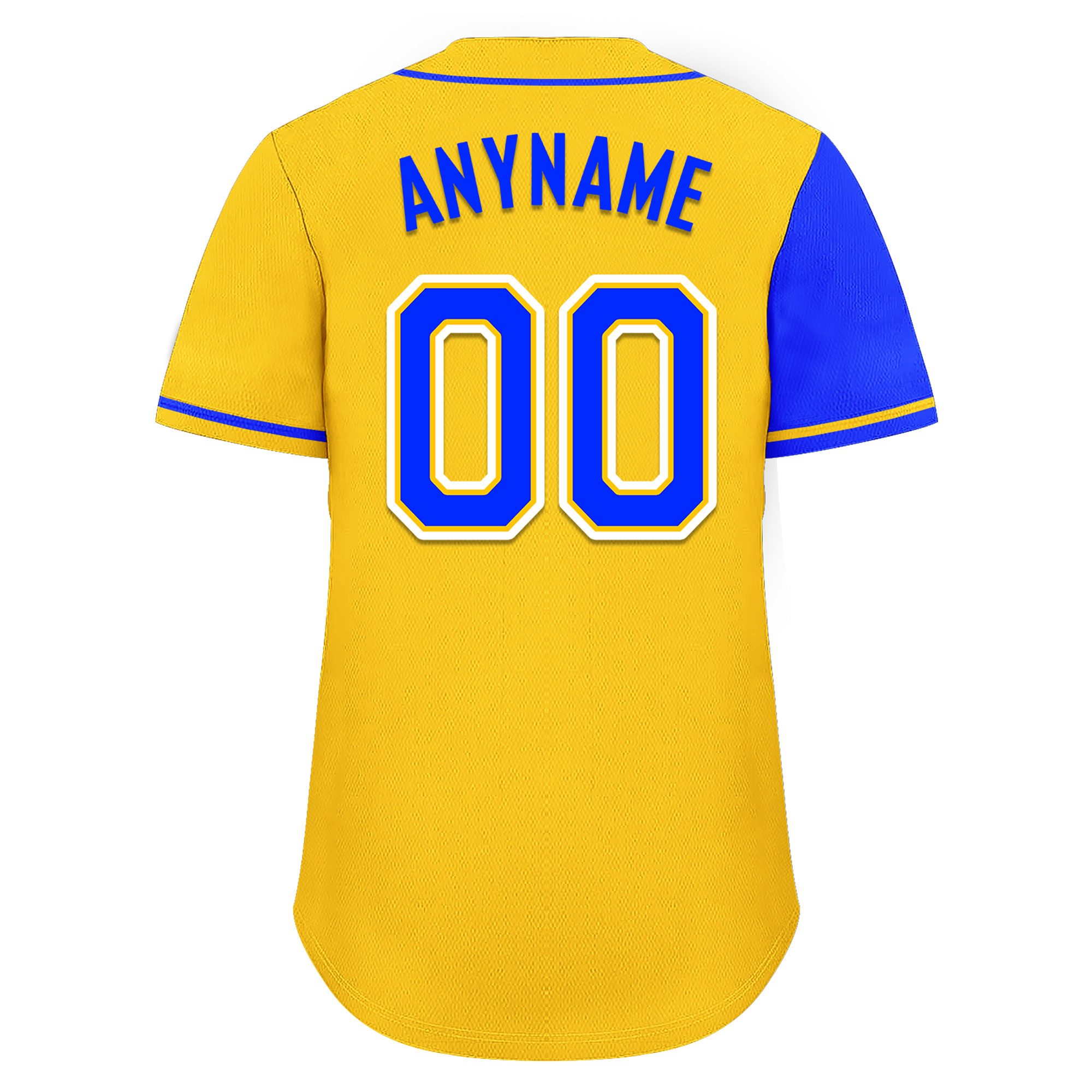 Custom Blue Yellow Skull Fashion Personalized Authentic Baseball Jersey BSBJ01-D017157