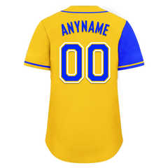 Custom Blue Yellow Skull Fashion Personalized Authentic Baseball Jersey BSBJ01-D017157