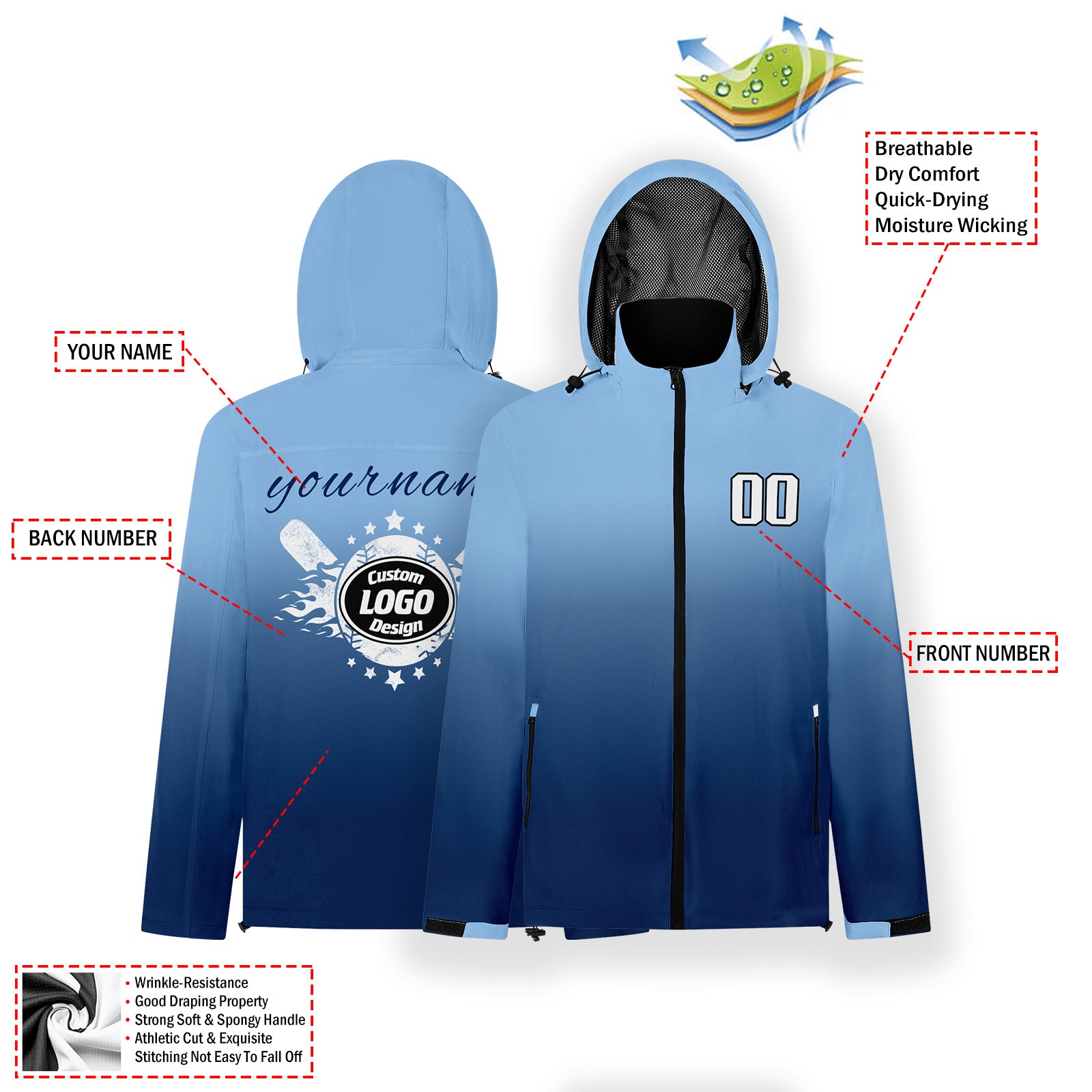 Custom Outerwear Personalized for Performance: Design Your Own. YW-23006-1-E025018-27