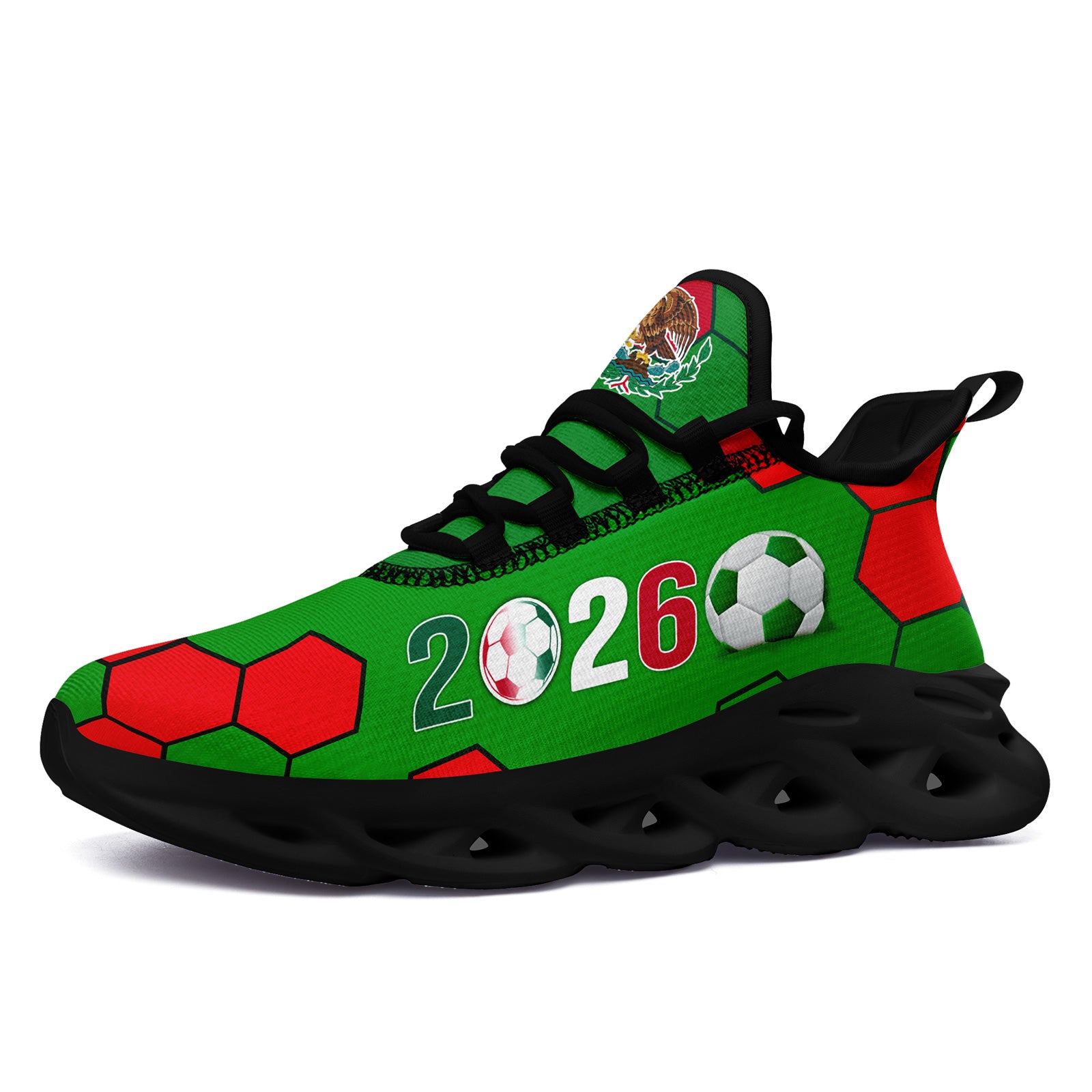 Custom 2026 World Cup Mexico Sneakers DIY Country Flag Running Shoes Lightweight Sport Shoes Gift for Football Fans Personalized Team Name and Logo FN003-F023075-2