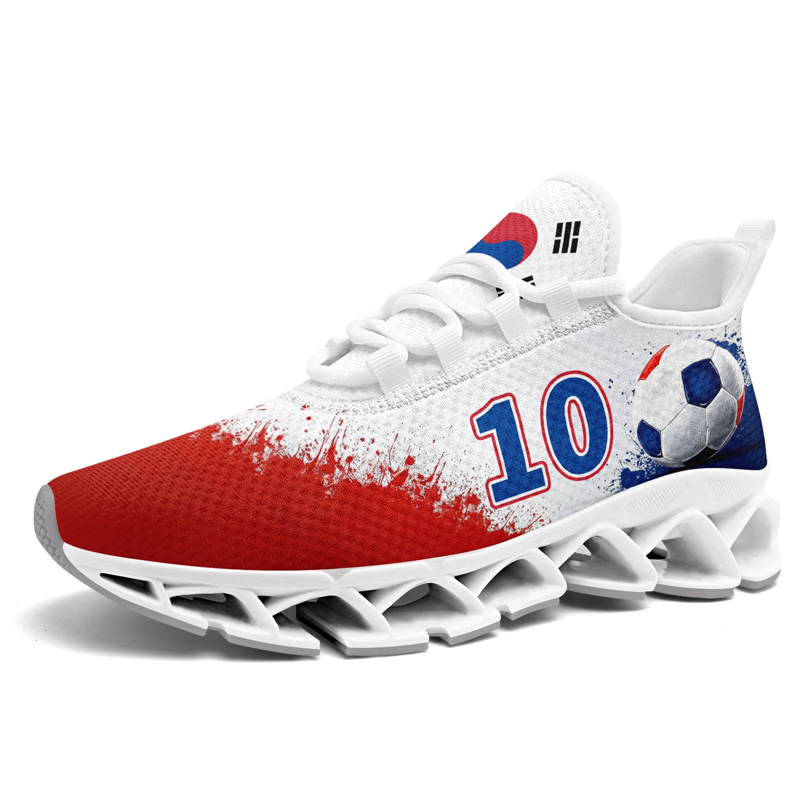 Custom South Korea 2026 World Cup Sneakers DIY Country Flag Running Shoes Lightweight Sport Shoes Gift for Football Fans Personalized Team Name and Logo FN003XD-F009063-5