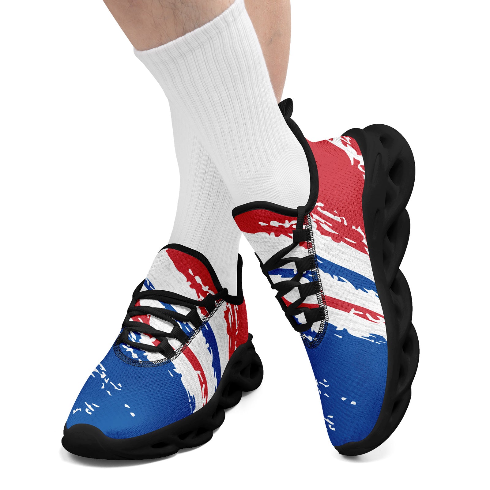 Custom South Korea 2026 World Cup Sneakers DIY Country Flag Running Shoes Lightweight Sport Shoes Gift for Football Fans Personalized Team Name and Logo FN003-F009130-2
