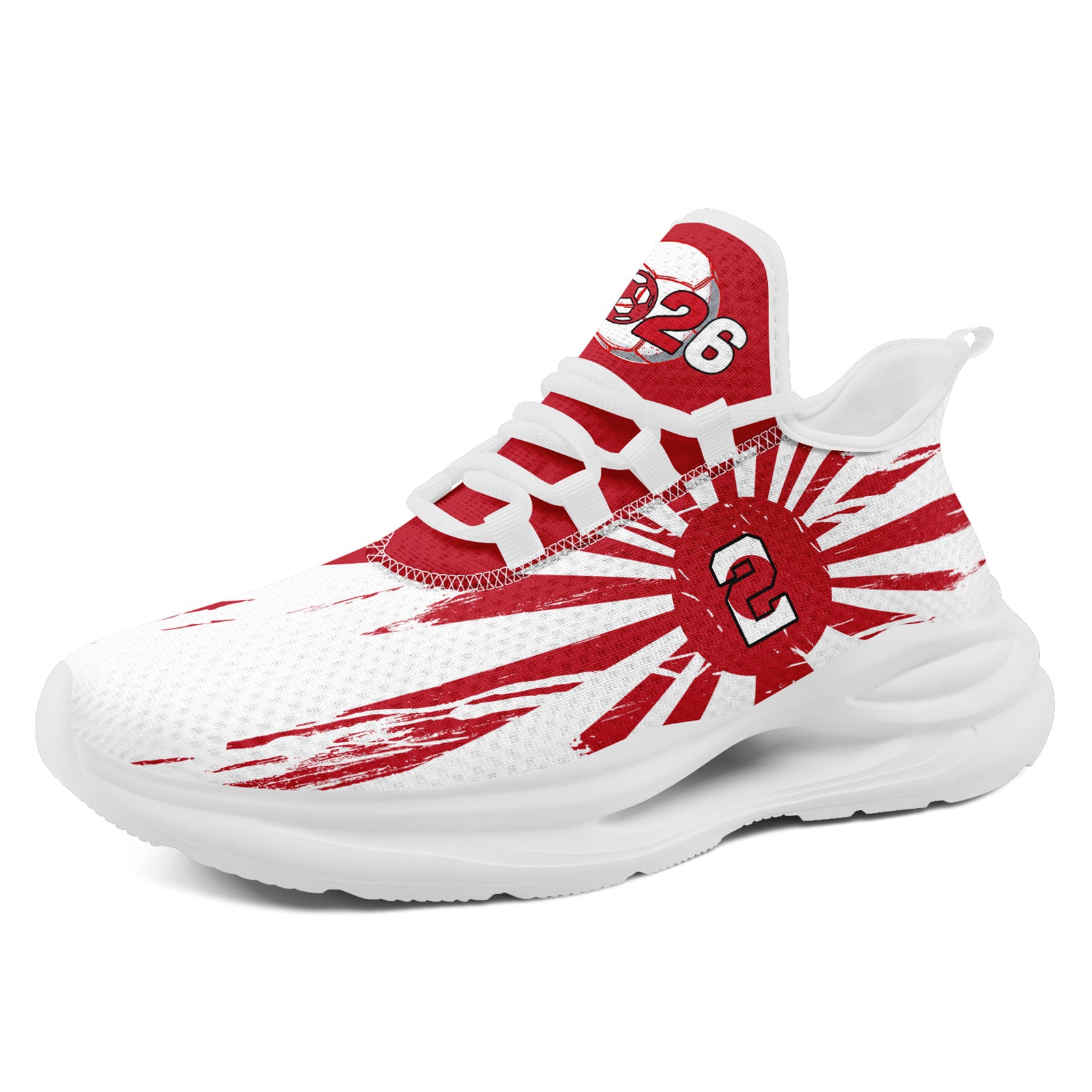 Custom 2026 World Cup Japan Sneakers DIY Country Flag Running Shoes Lightweight Sport Shoes Gift for Football Fans Personalized Team Name and Logo FN079-F023088-10